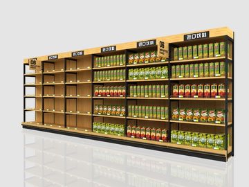 Montages d'affichage de supermarché en métal de magasin à succursales multiples/rayonnage épicerie de gondole pour la nourriture