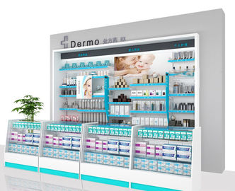 Couche adaptée aux besoins du client médicale moderne de présentoirs de pharmacie de meubles de magasin